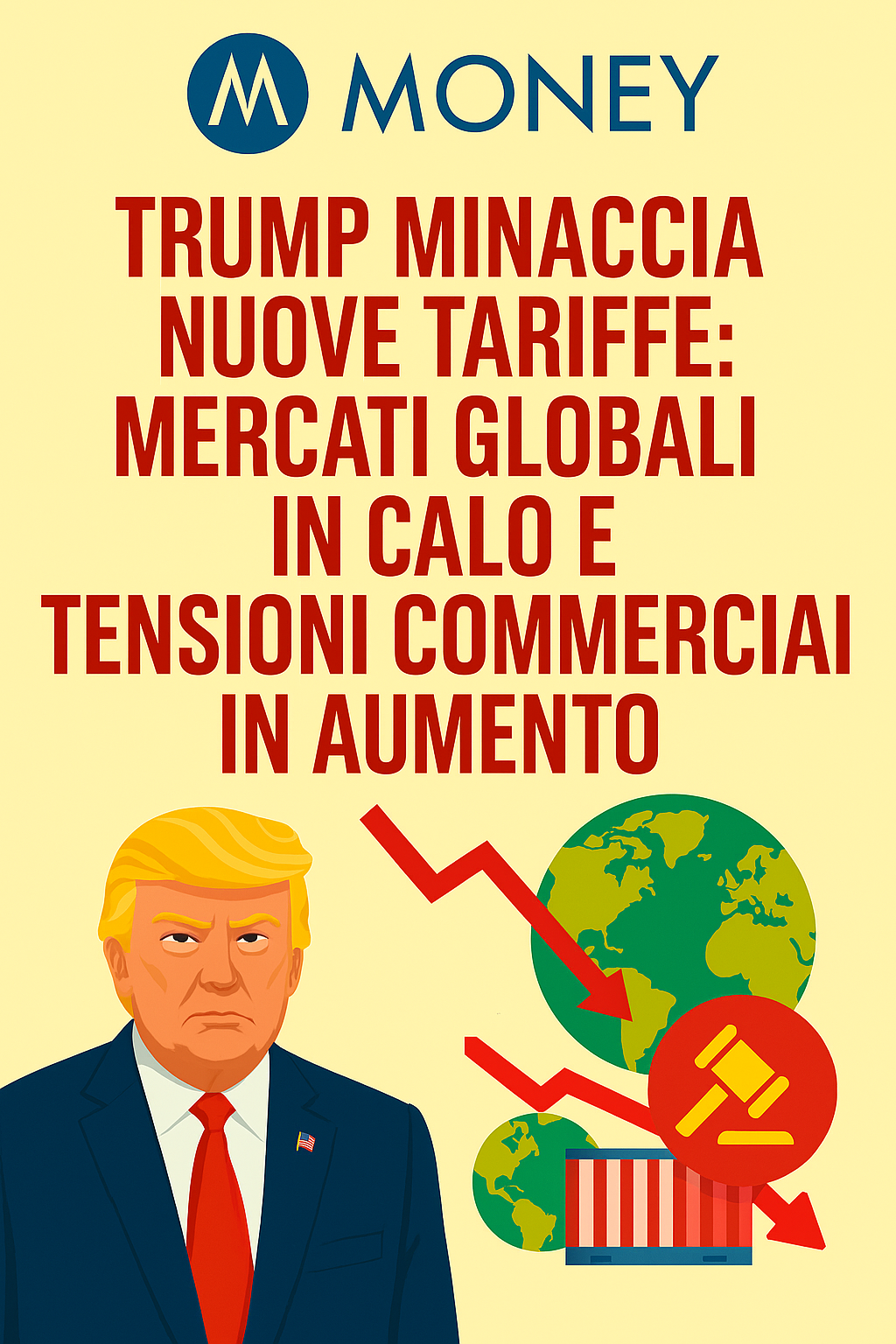 Trump minaccia nuove tariffe: mercati globali in calo e tensioni commerciali in aumento