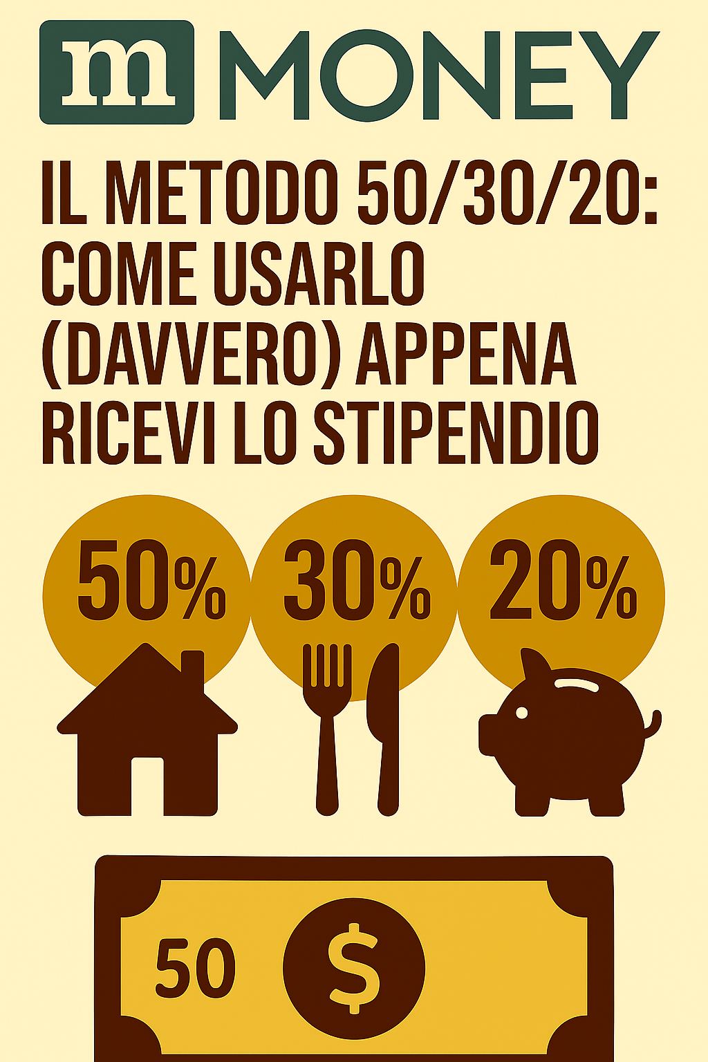 Il Metodo 50/30/20: Come Usarlo (davvero) appena ricevi lo stipendio