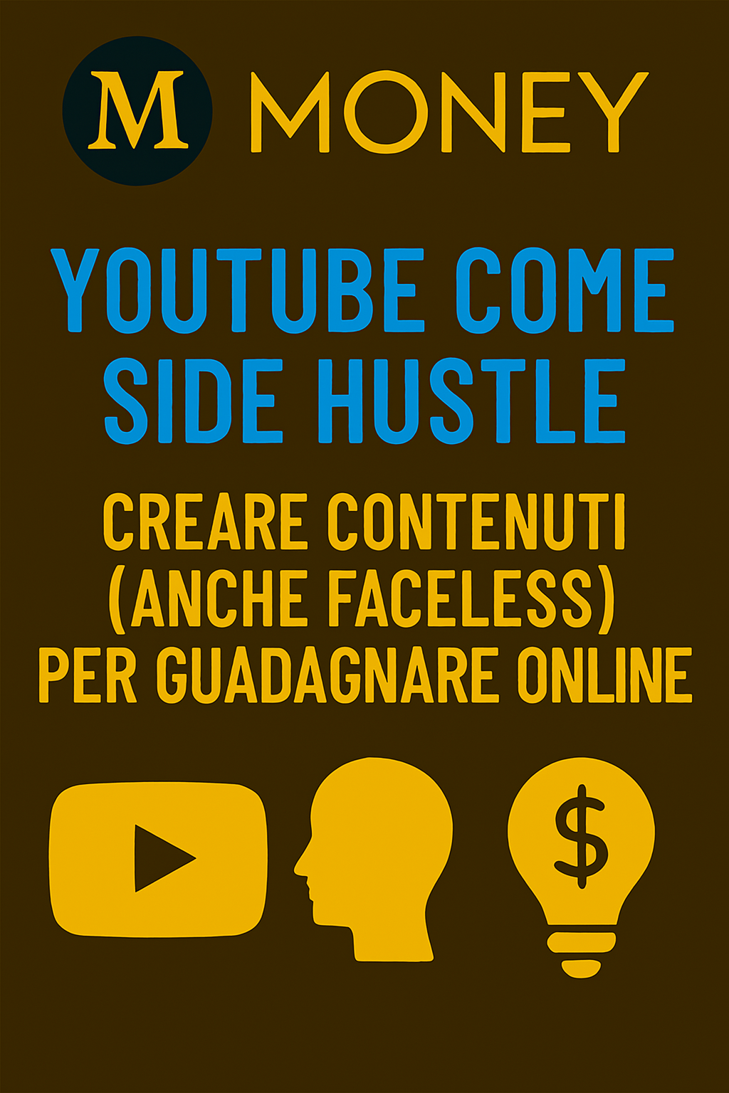 Copertina: YouTube come Side Hustle: Creare Contenuti (Anche Faceless) per Guadagnare Online