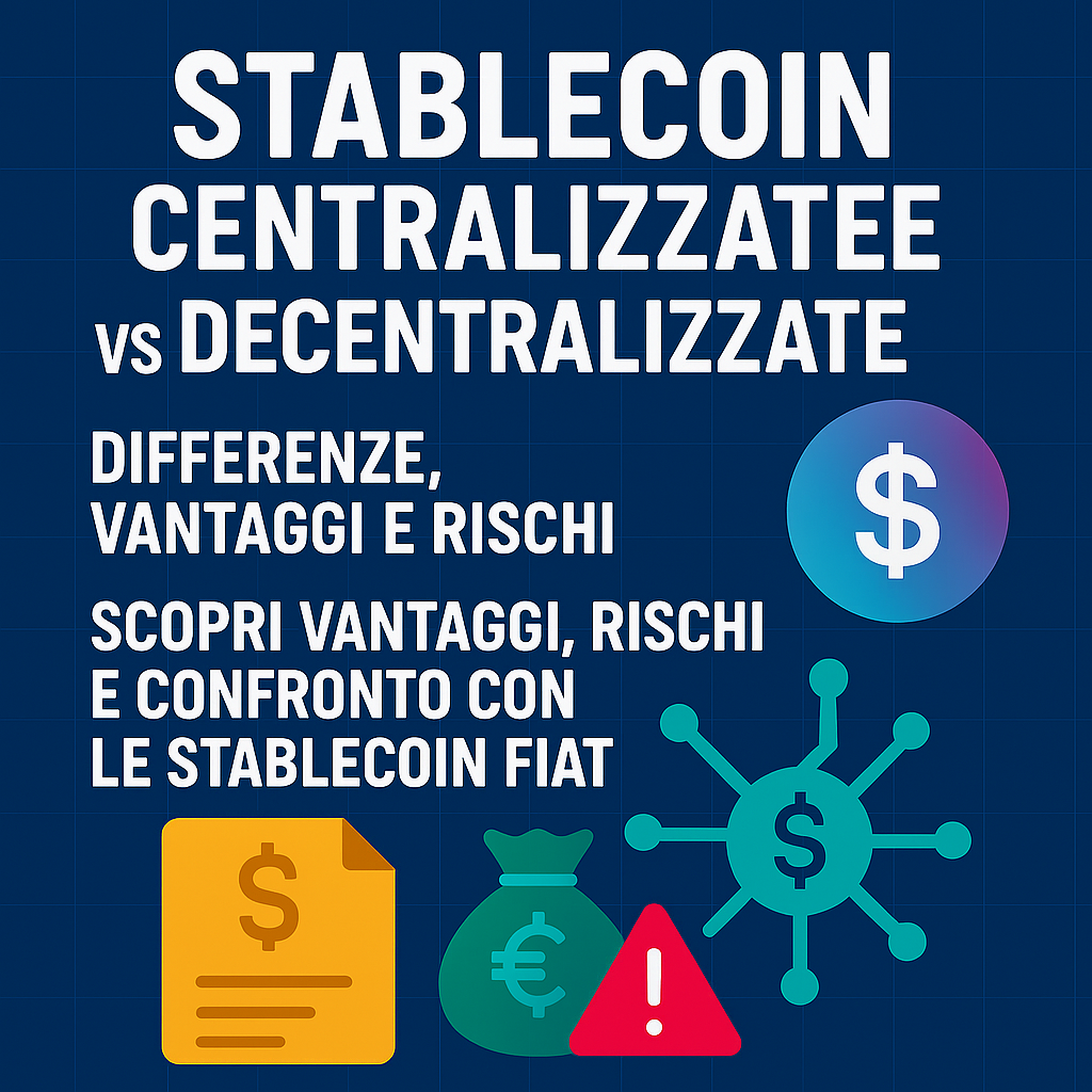 Stablecoin centralizzate vs decentralizzate: differenze, vantaggi e rischi
