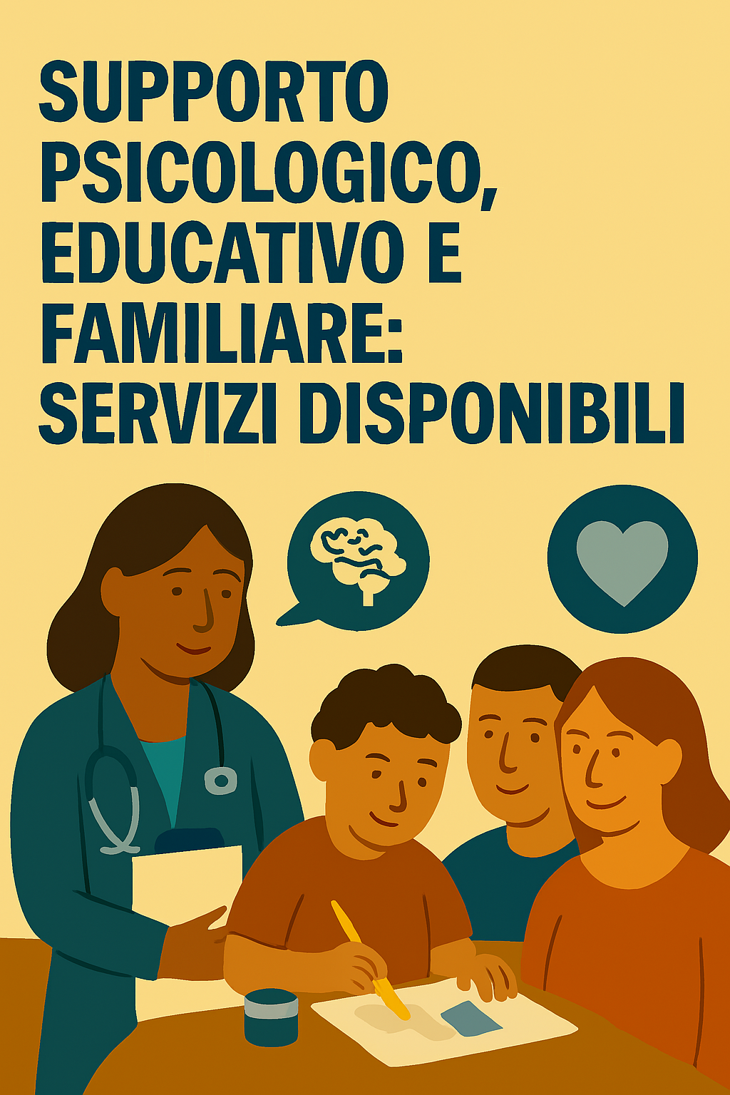 Supporto psicologico, educativo e familiare: servizi disponibili