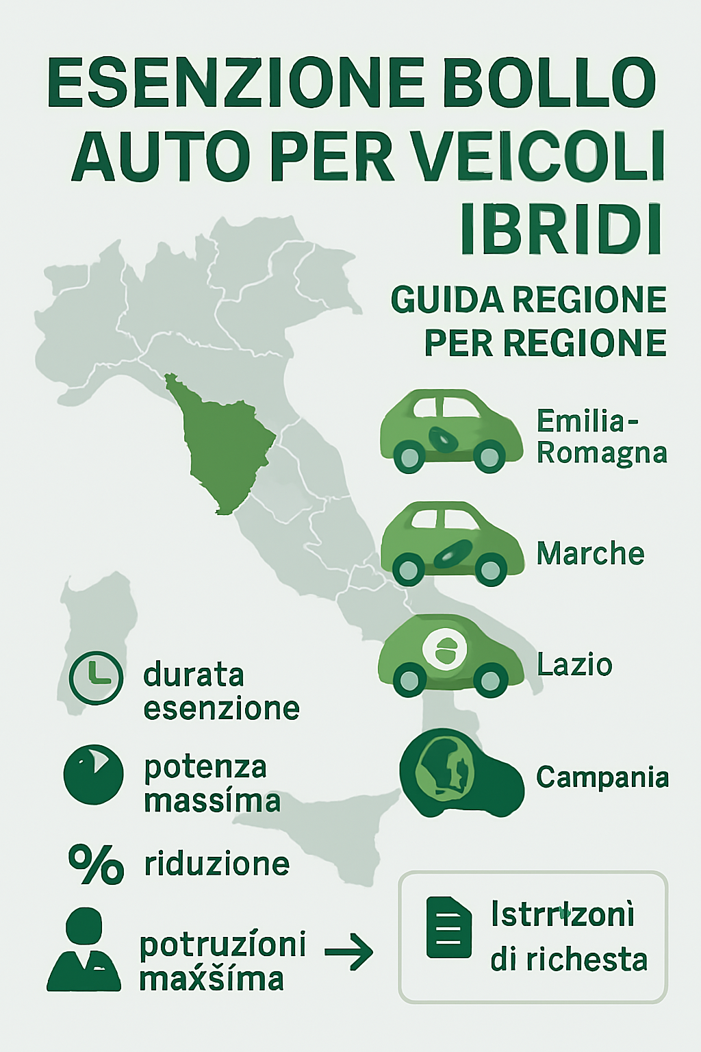 Esenzione bollo auto per veicoli ibridi: guida Regione per Regione