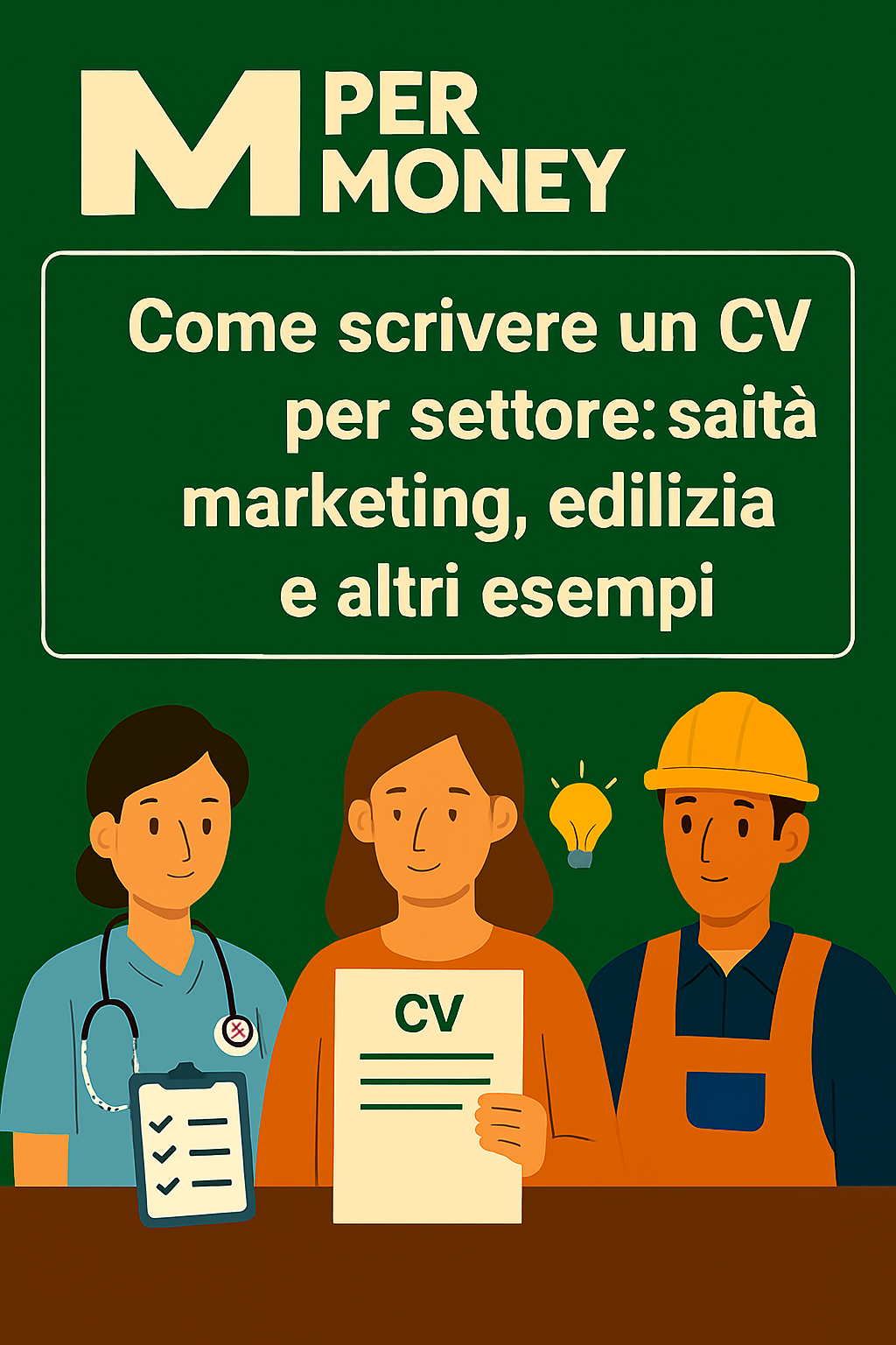 Come scrivere un CV per settore: sanità, marketing, edilizia e altri esempi