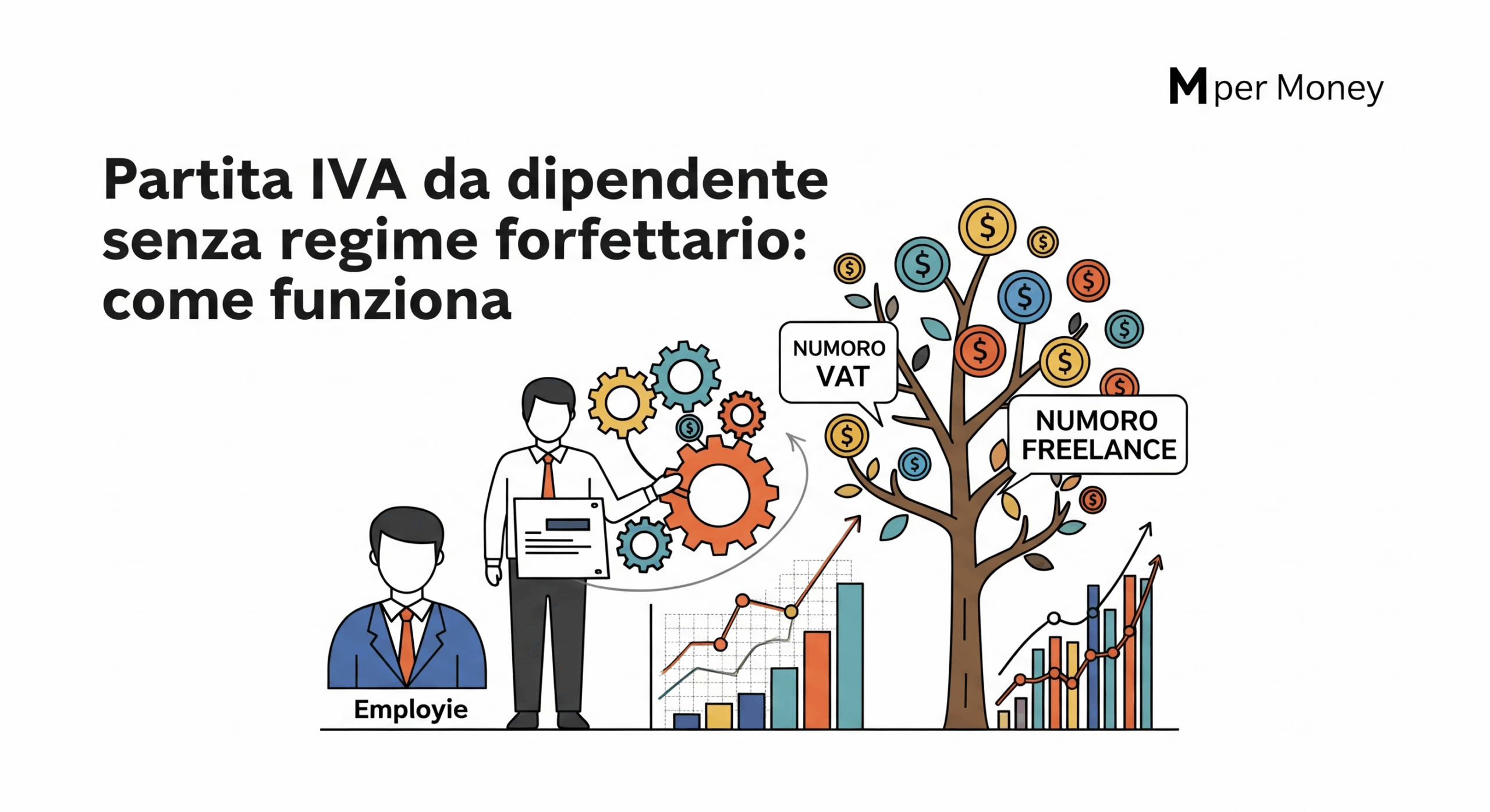Partita IVA da dipendente senza regime forfettario: come funziona