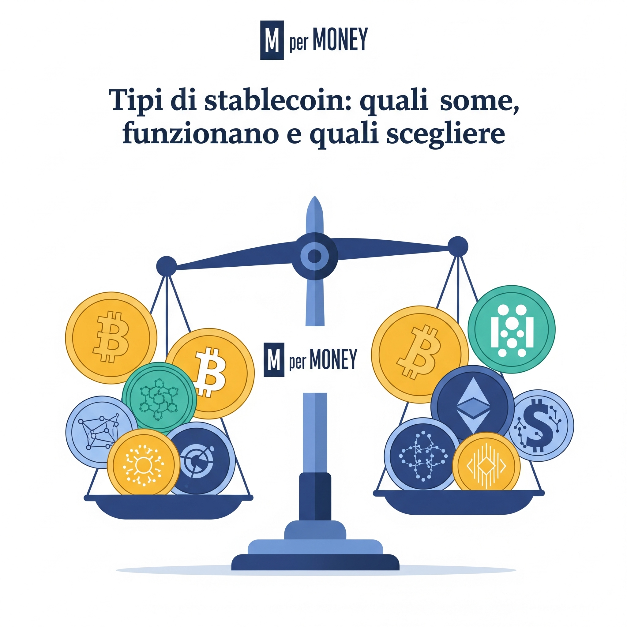 Tipi di stablecoin: quali sono, come funzionano e quali scegliere