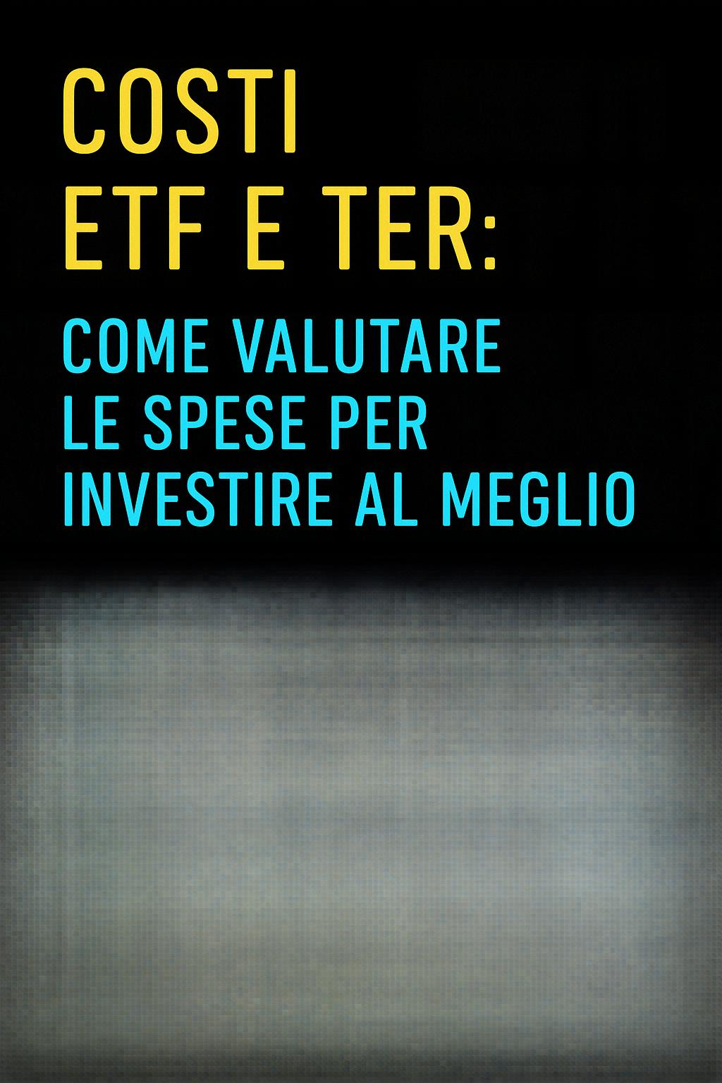 Costi ETF e TER: Come Valutare le Spese per Investire al Meglio