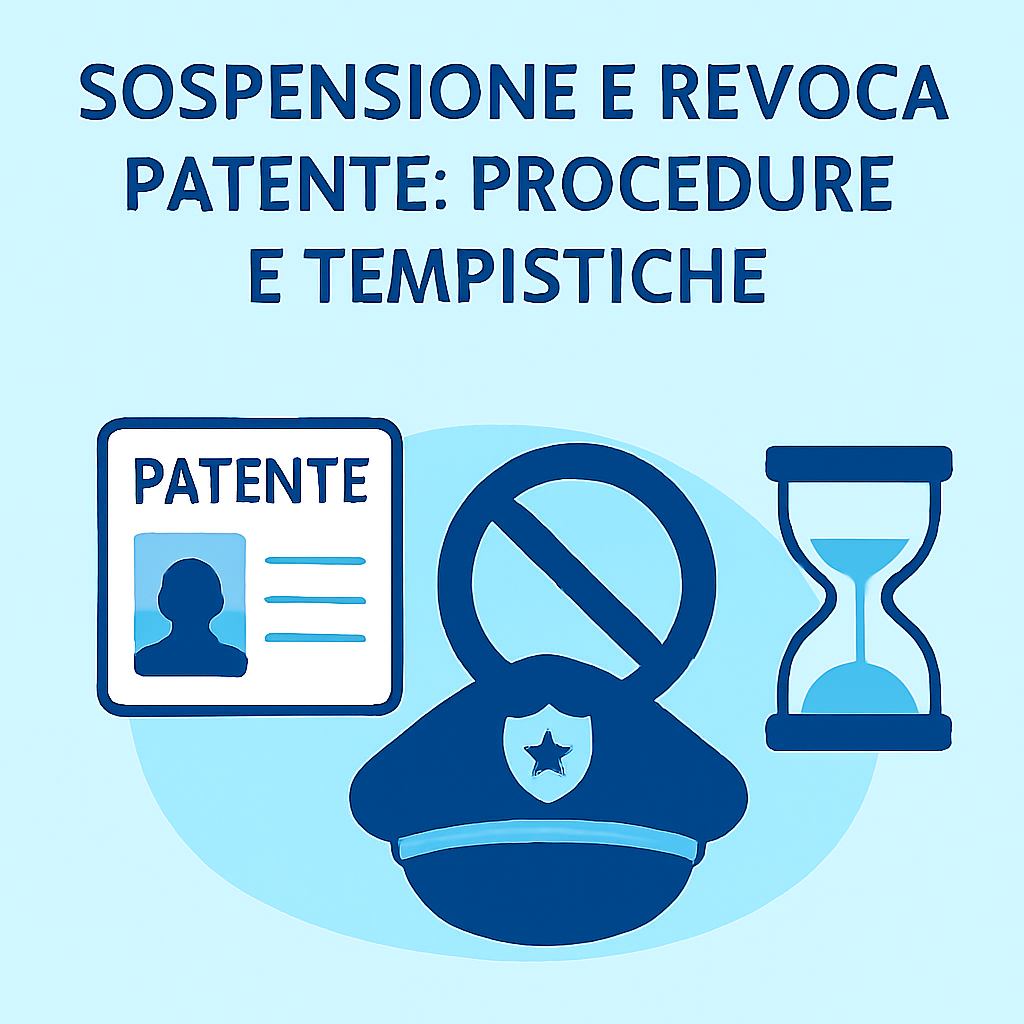 Sospensione e revoca patente: procedure e tempistiche